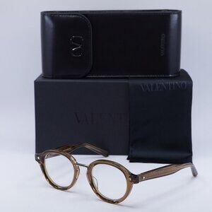 Valentino V-ESSENTIAL-IV VLX-132D Round Eyeglasses 46mm - Transparent Brown
